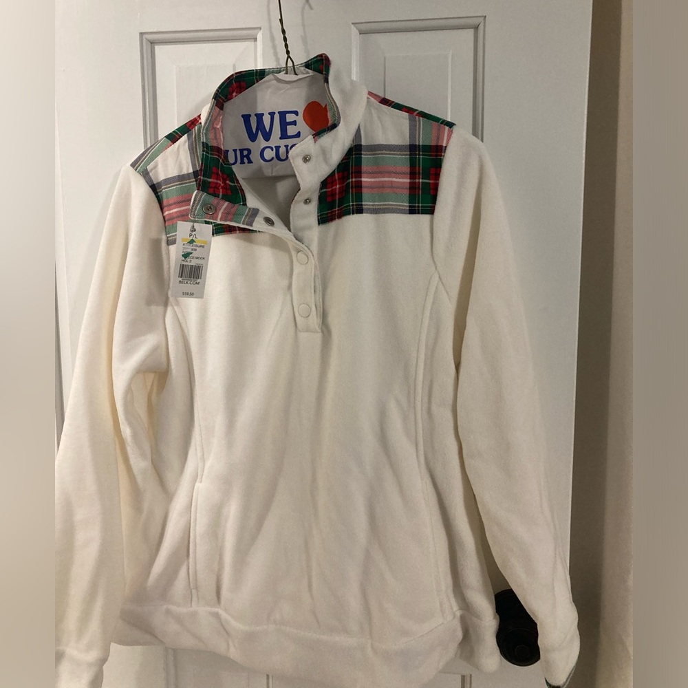 Nwt Crown & Ivy Christmas Plaid Pullover